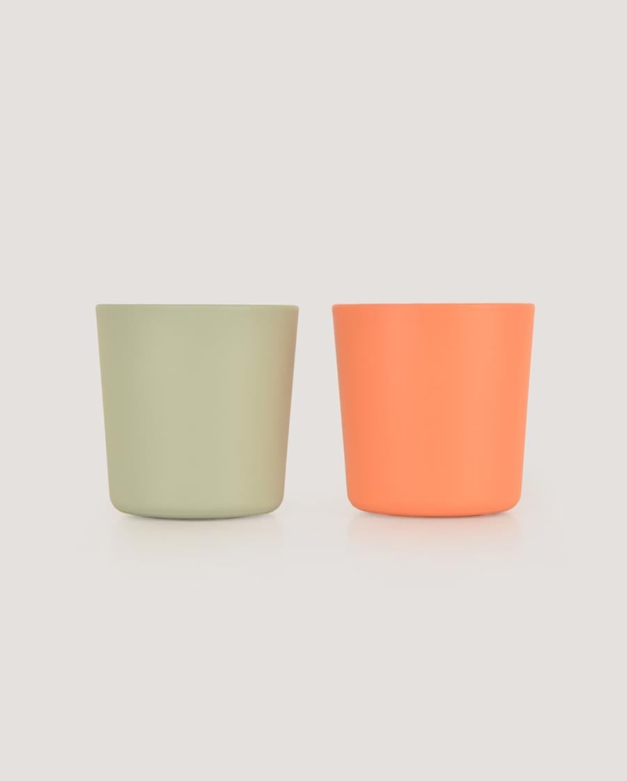 Numio 2'li Mini Bardak -Peach-Sage Green