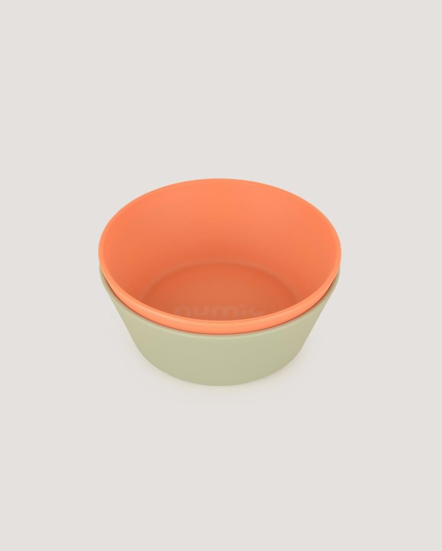 Numio 2'li Yuvarlak Kase Sage Green-Peach