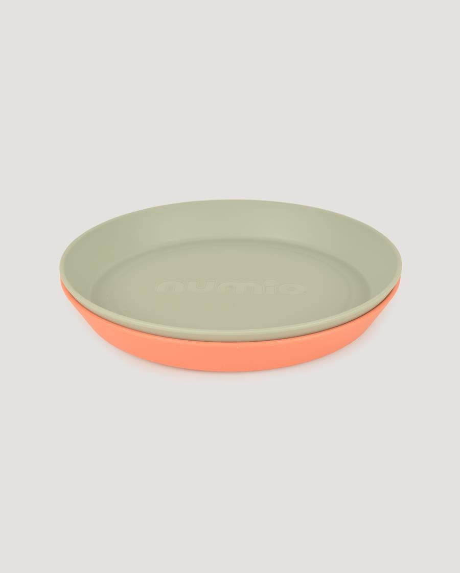 Numio Yuvarlak Tabak 2 li & Sage Green-Peach