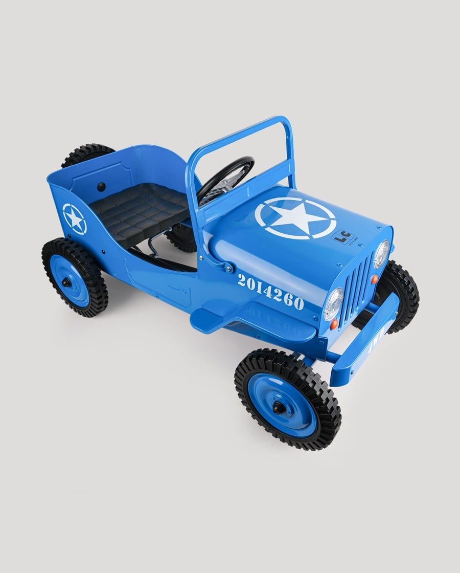 Pedallı Metal Klasik Jeep Mavi