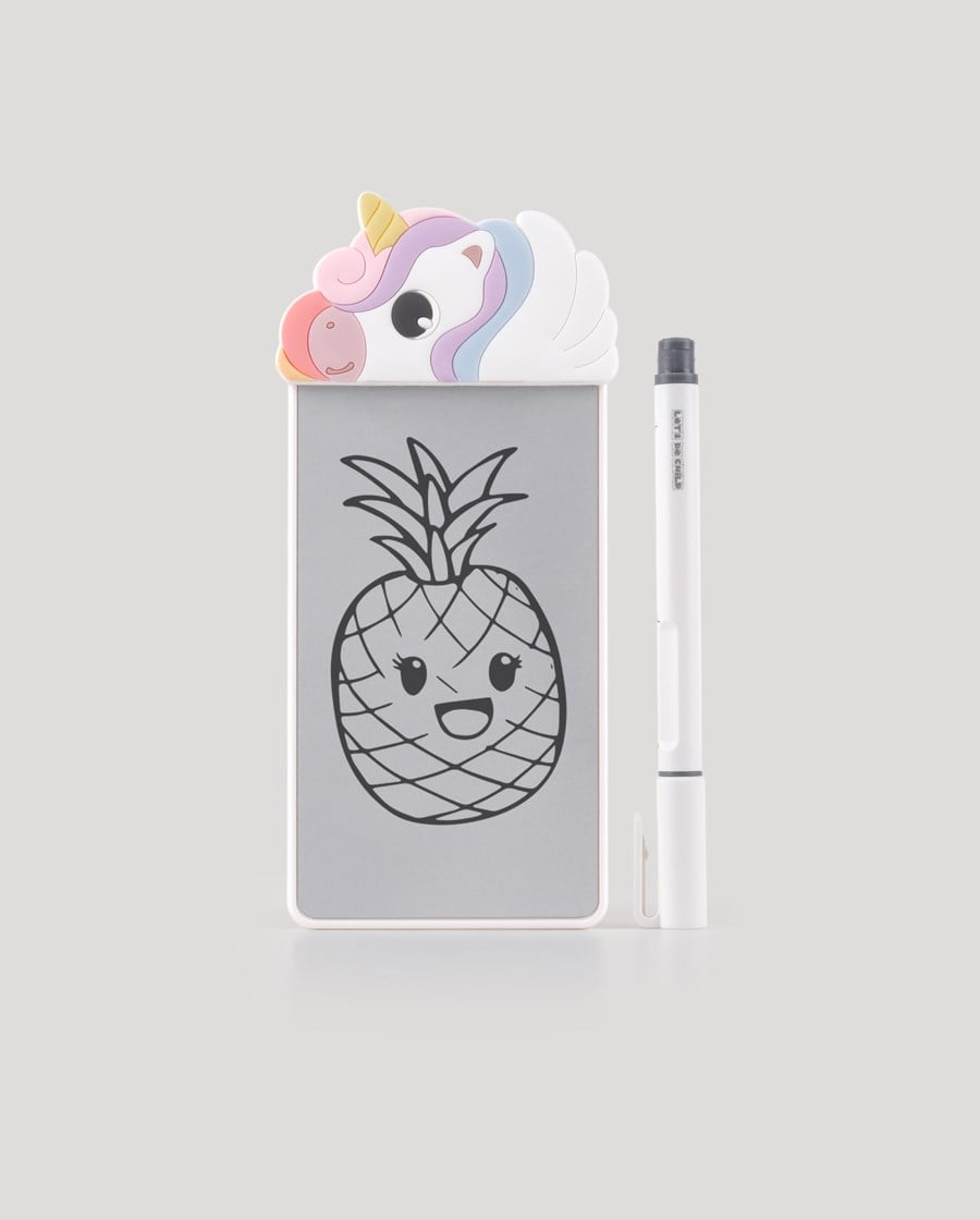 Sevimli Unicorn Manyetik Mini Yazı Tahtası Silikon Figürlü 5.5 inç