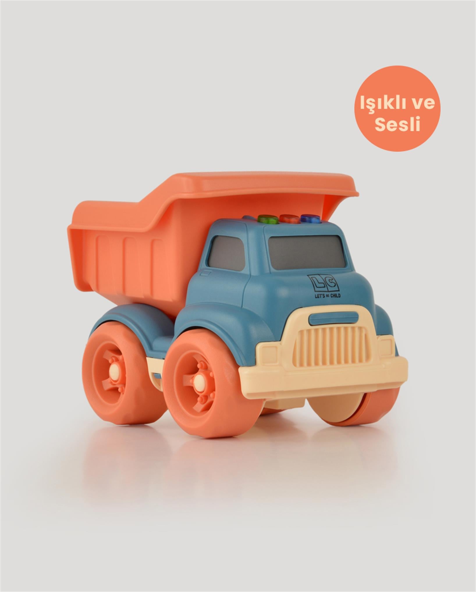 Turkuaz Sesli ve Işıklı Minik Kamyon