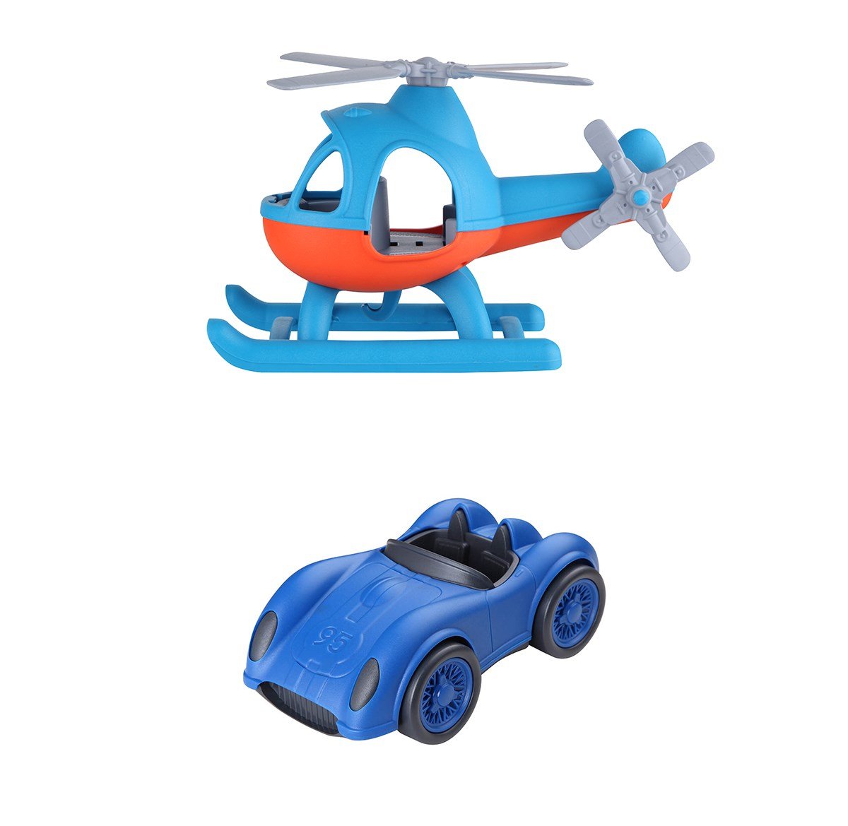 2'li Set Mavi Büyük Helikopter ve Mavi Yarış Arabam | Let's Be Child