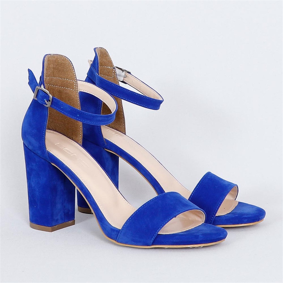 Mavi süet Kalın Topuklu Bayan Ayakkabı 1410Y Fiyatı ve Modelleri