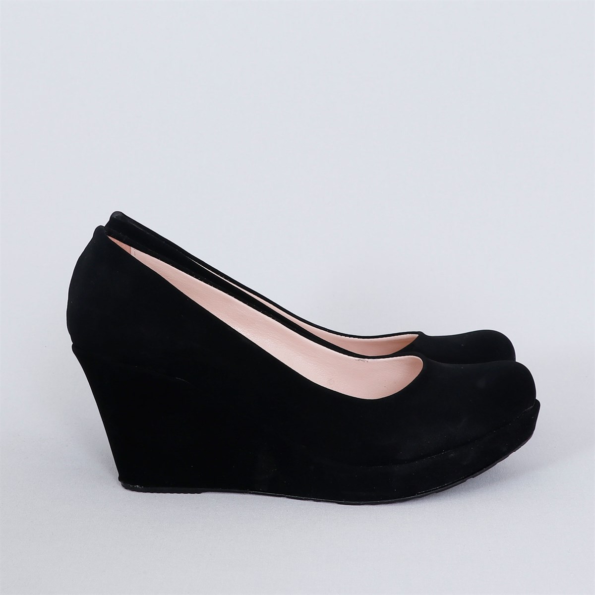 Siyah süet Dolgu Topuk Kadın Ayakkabı 706 DTKY Fiyatı ve Modelleri