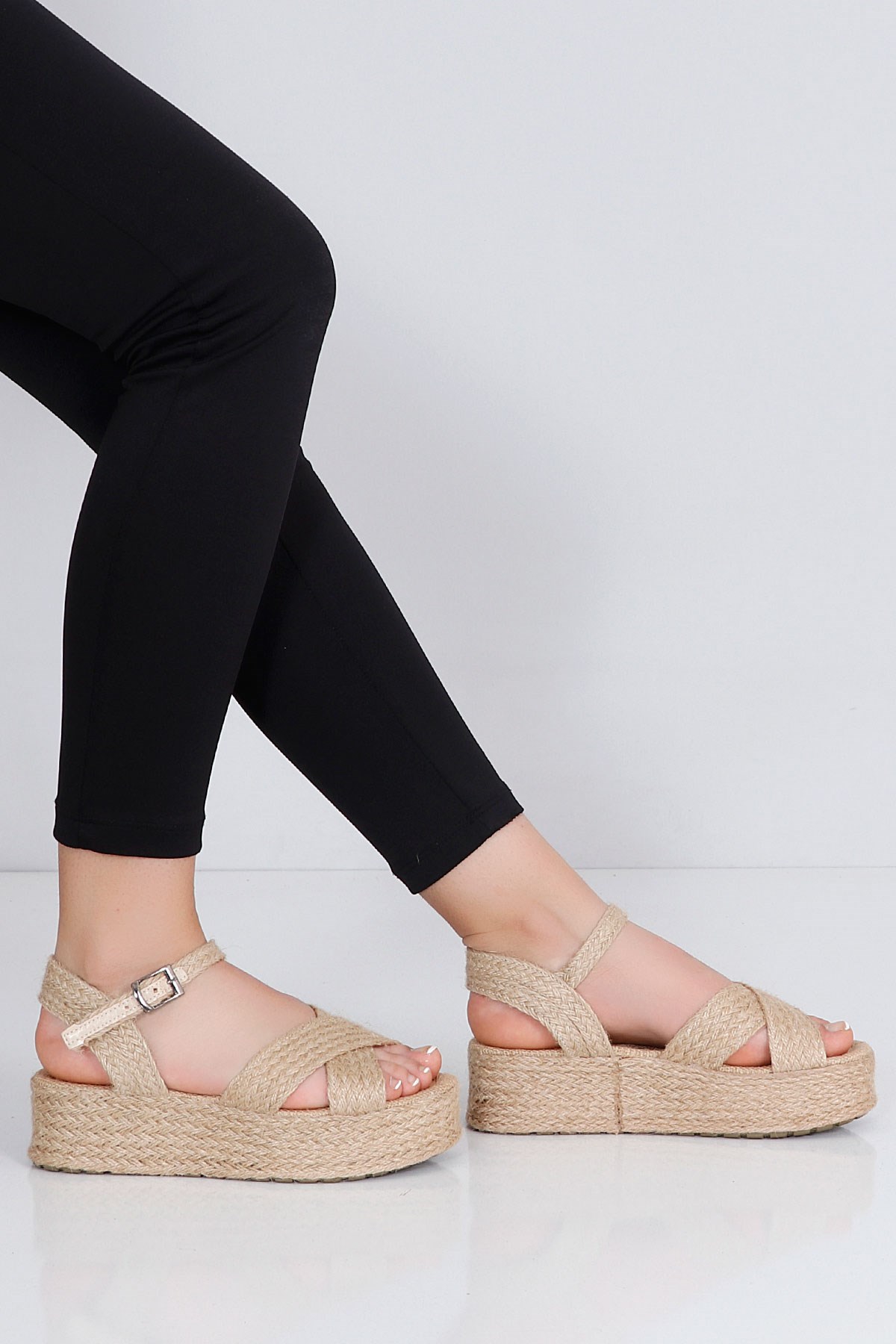 Ten keten Kalın Taban Kadın Sandalet Hasır 20-5 Fiyatı ve Modelleri