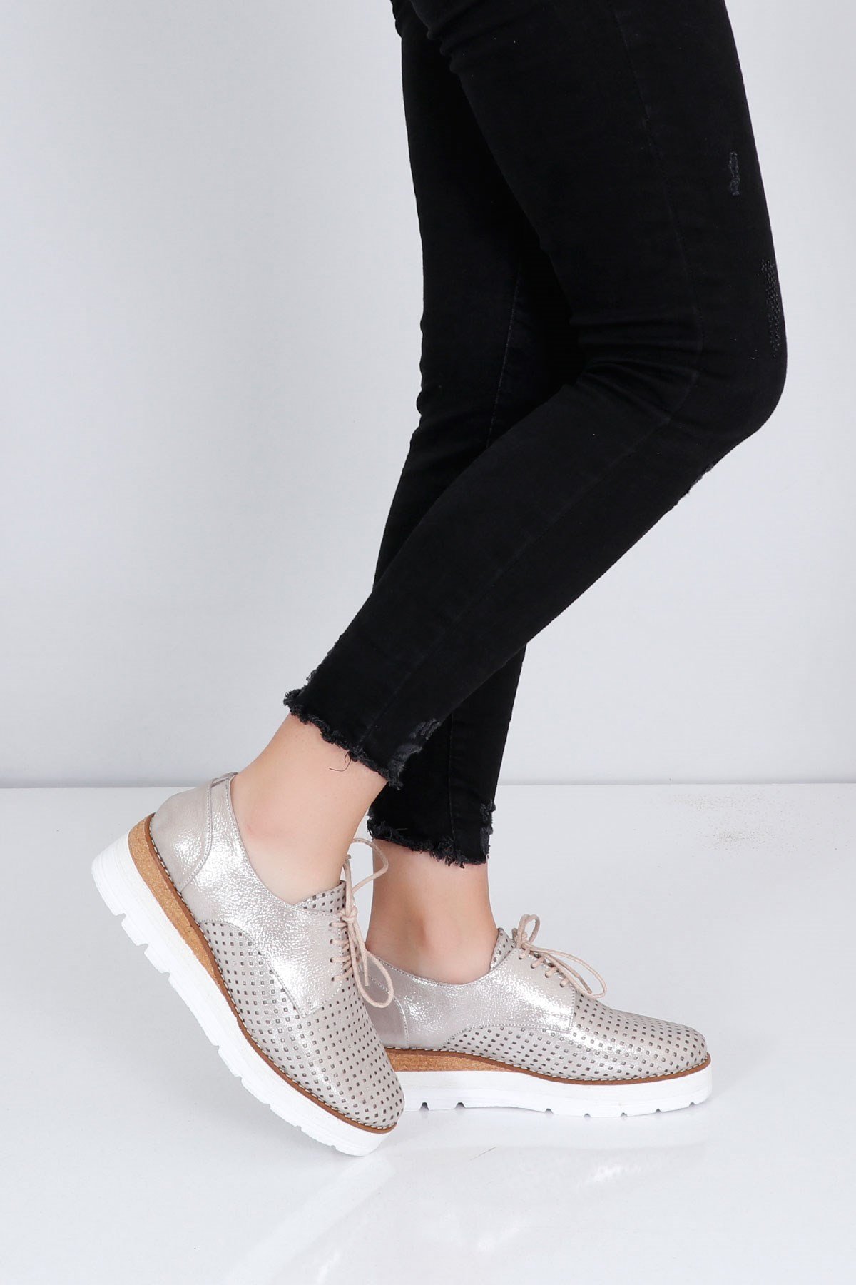 Vızon Hakiki Deri Kadın Ayakkabı Sport 084