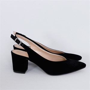 Siyah süet Kalın Topuklu kadın Ayakkabı CV111Y Fiyatı ve Modelleri