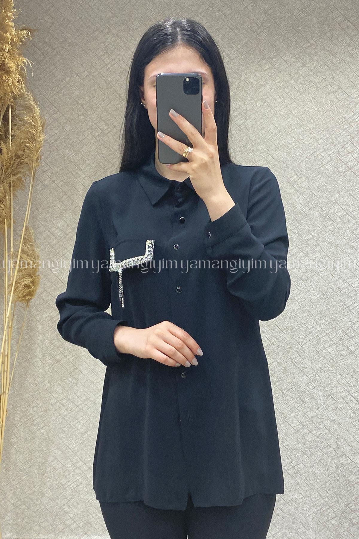 5334 ALYAKA GÖMLEK - Siyah