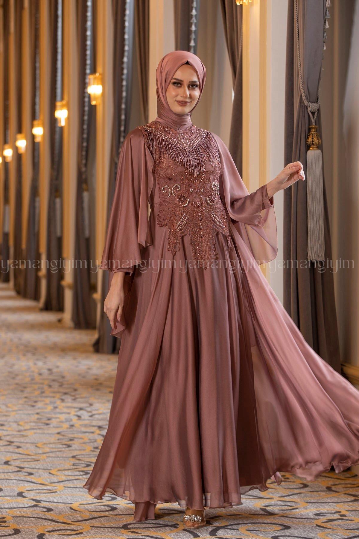 Leylak Tesettür Abiye - BAKIR