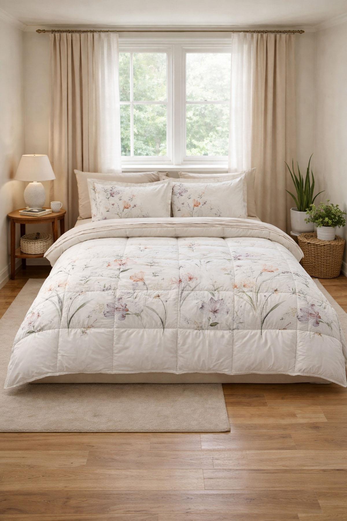 Özdilek White Lily Çift Kişilik Uyku Seti - LİLA