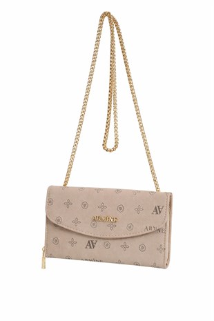 Armine Baskılı C14 Kadın Omuz & Çapraz Çanta - VİZON