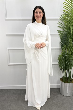 Asude Tesettür Abiye - EKRU