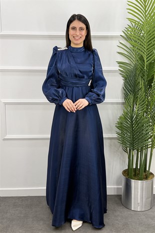 Aysima Tesettür Abiye - LACİVERT