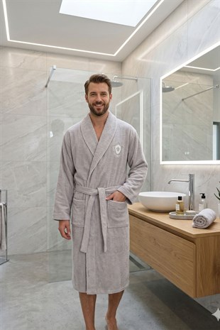 Özdilek Kadın/Erkek Unisex Bornoz - GRİ