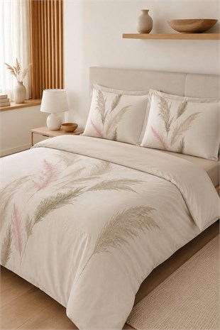 Özdilek Miscanthus Çift Kişilik Nevresim Takımı - KREM