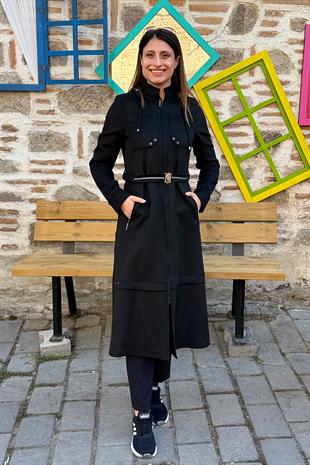 Trip Kaşe Kaban - SİYAH