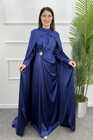 Yeliz Tesettür Abiye - LACİVERT