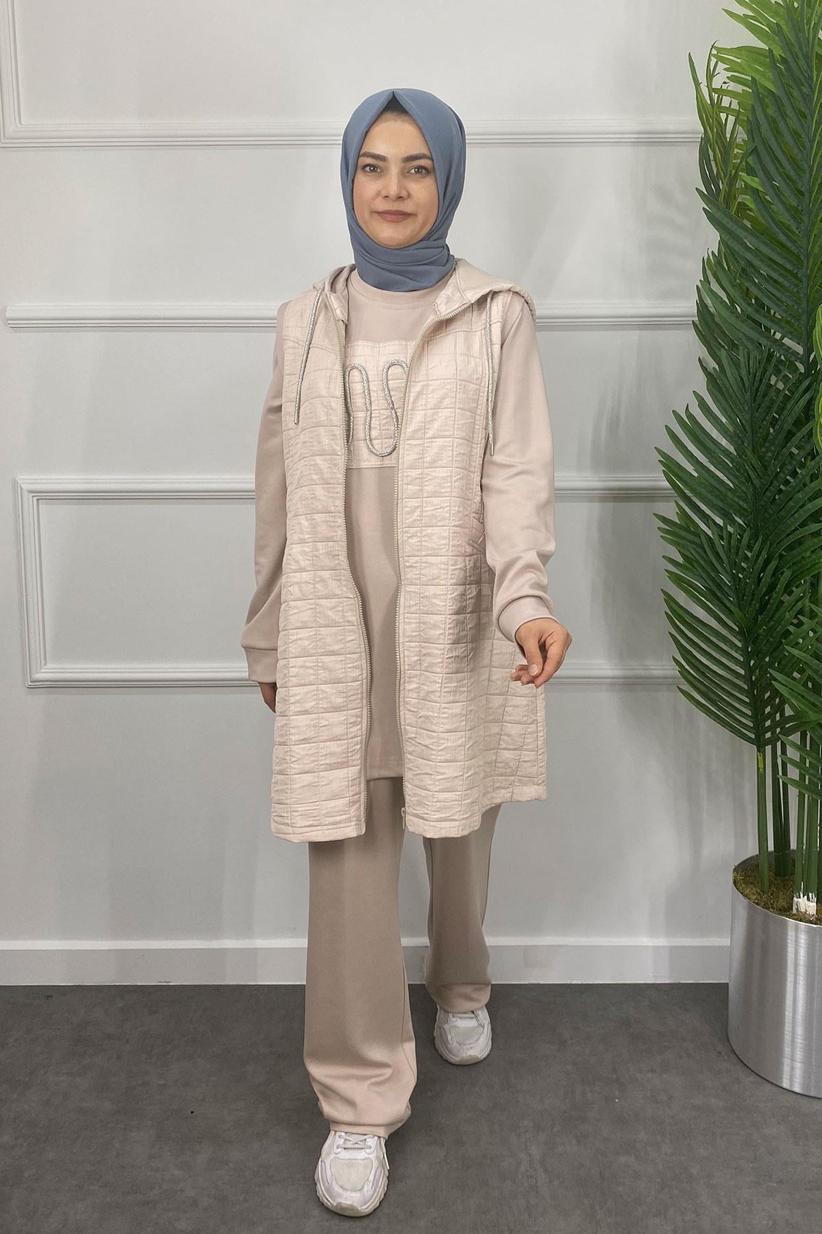 1206 Bayan Takım - Bej