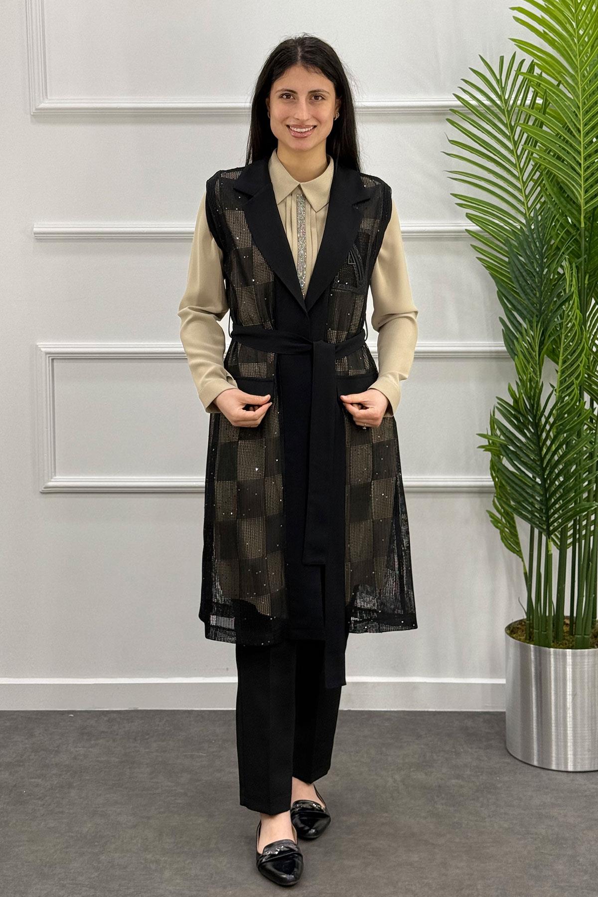 2086 Alyaka Yelek - Siyah