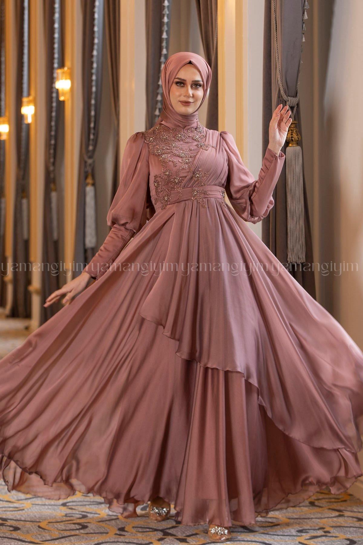 2193 NEW ELEGANS ELBİSE - Bakır