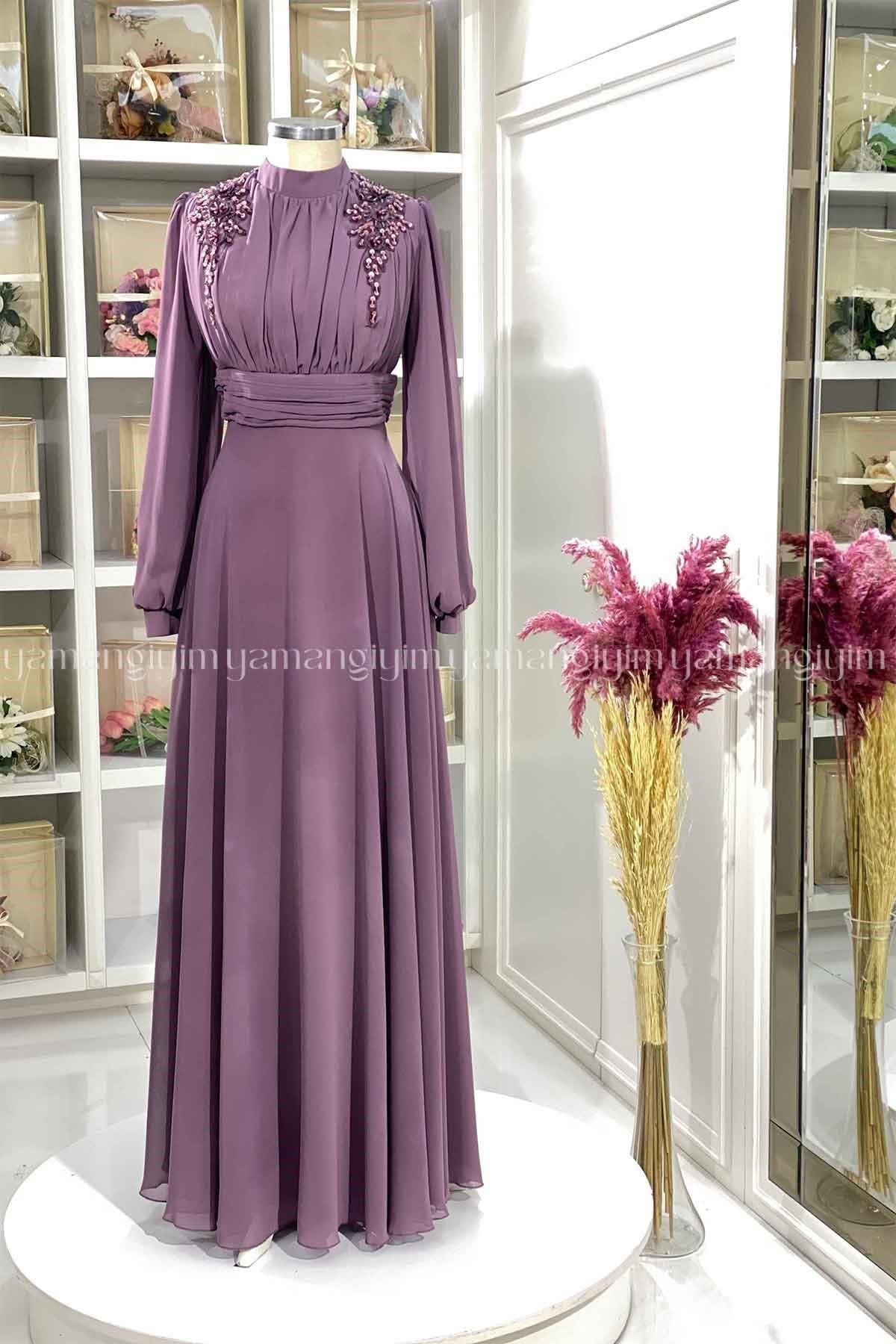 2219 NEW ELEGANS ELBİSE - Gül