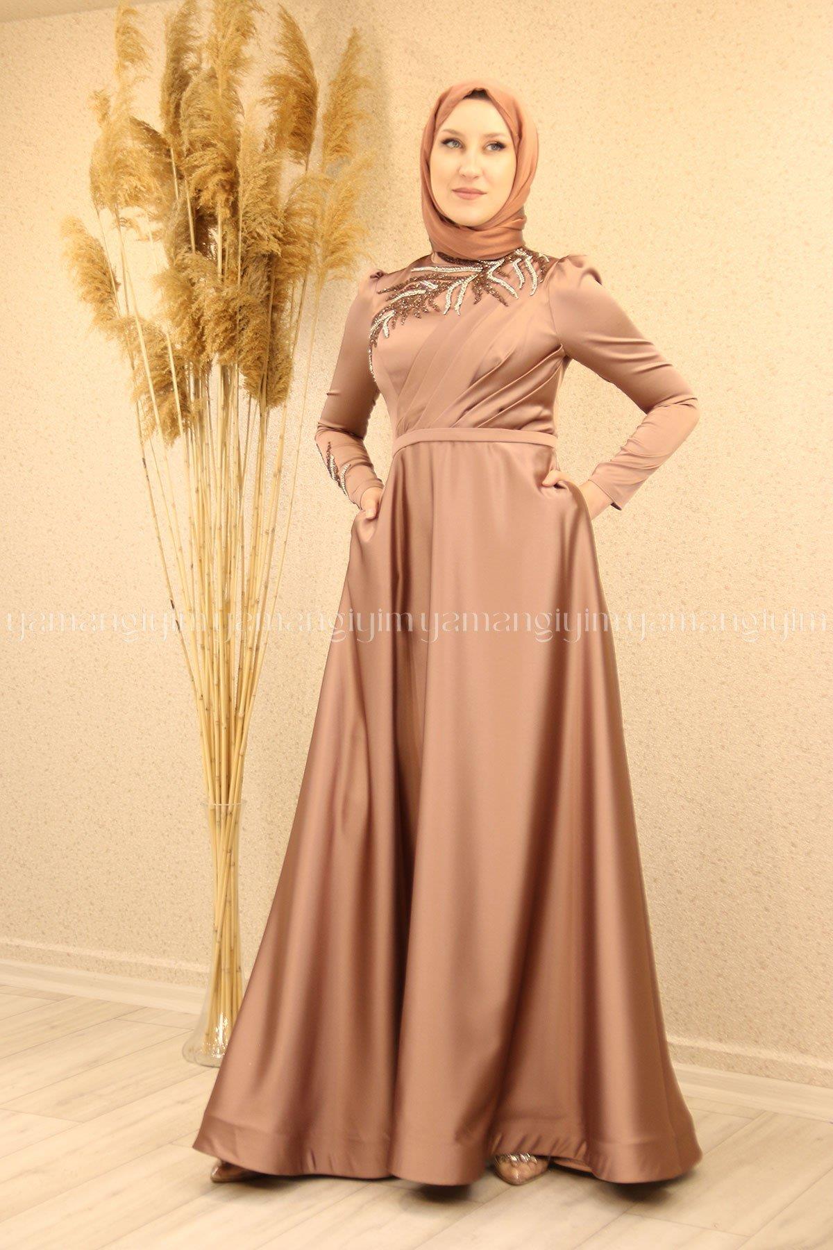 2240 NEW ELEGANS ELBİSE - Bakır