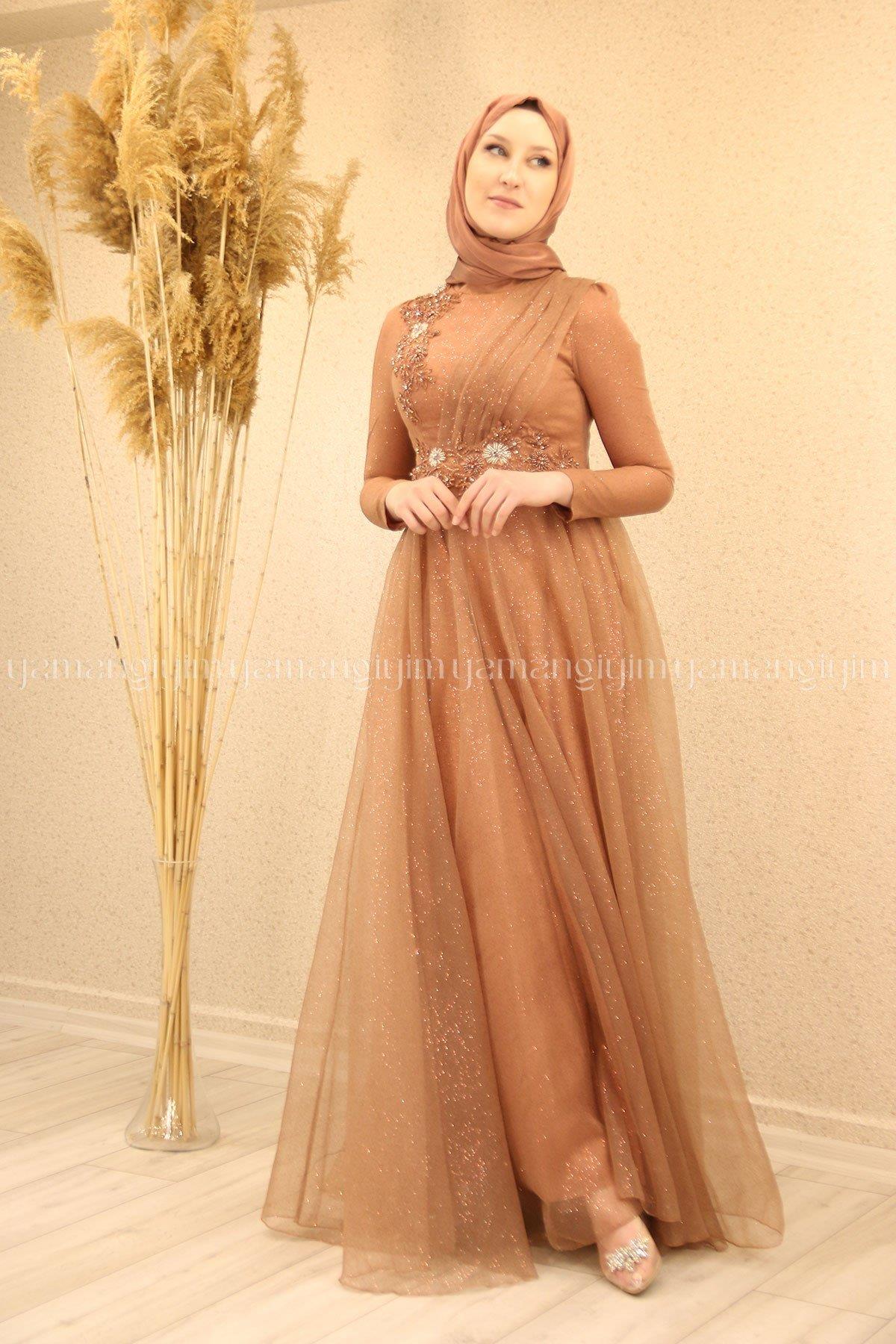 2269 NEW ELEGANS ELBİSE - Kiremit