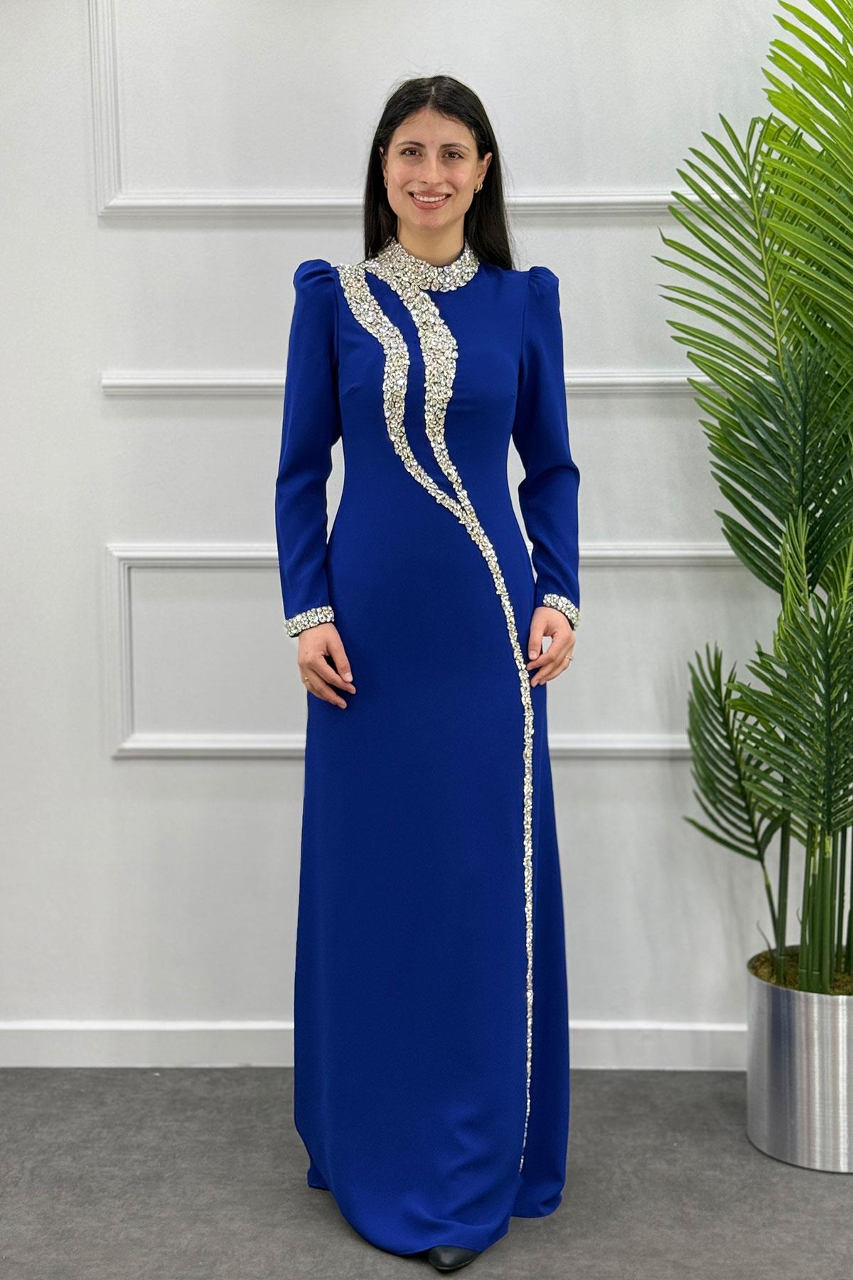 2429 NEW ELEGANS ELBİSE - Sax