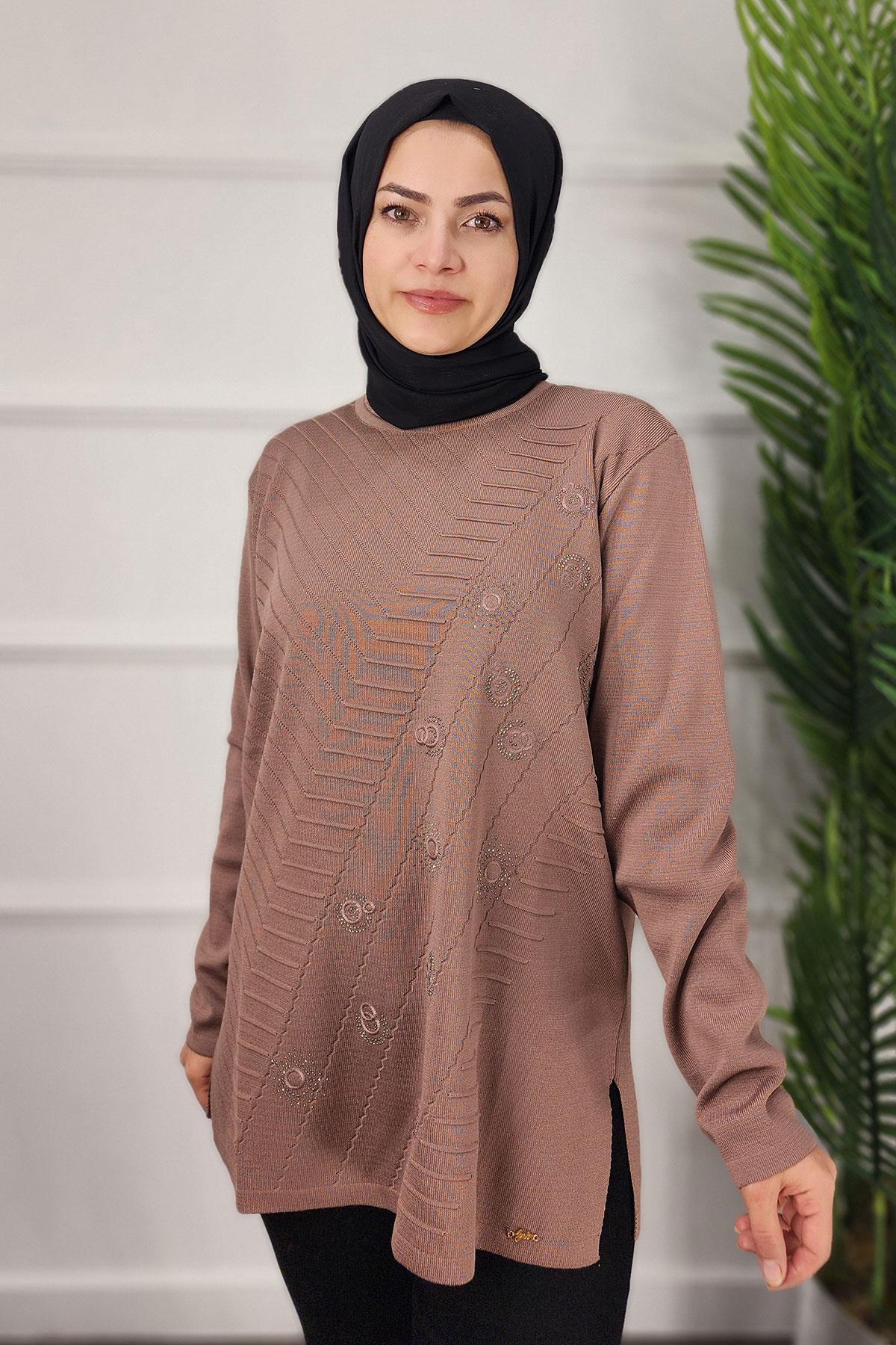 24649 AYLİN TRİKO KAZAK - Violet