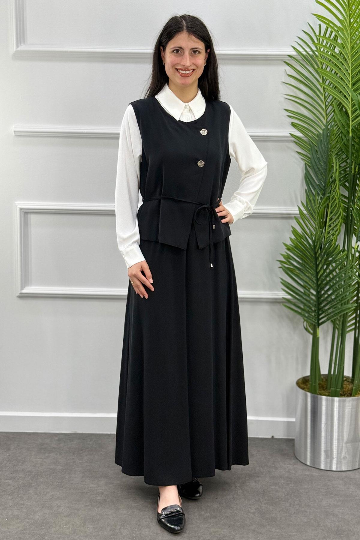 3015 TRİPEN ETEKLİ TAKIM - Siyah