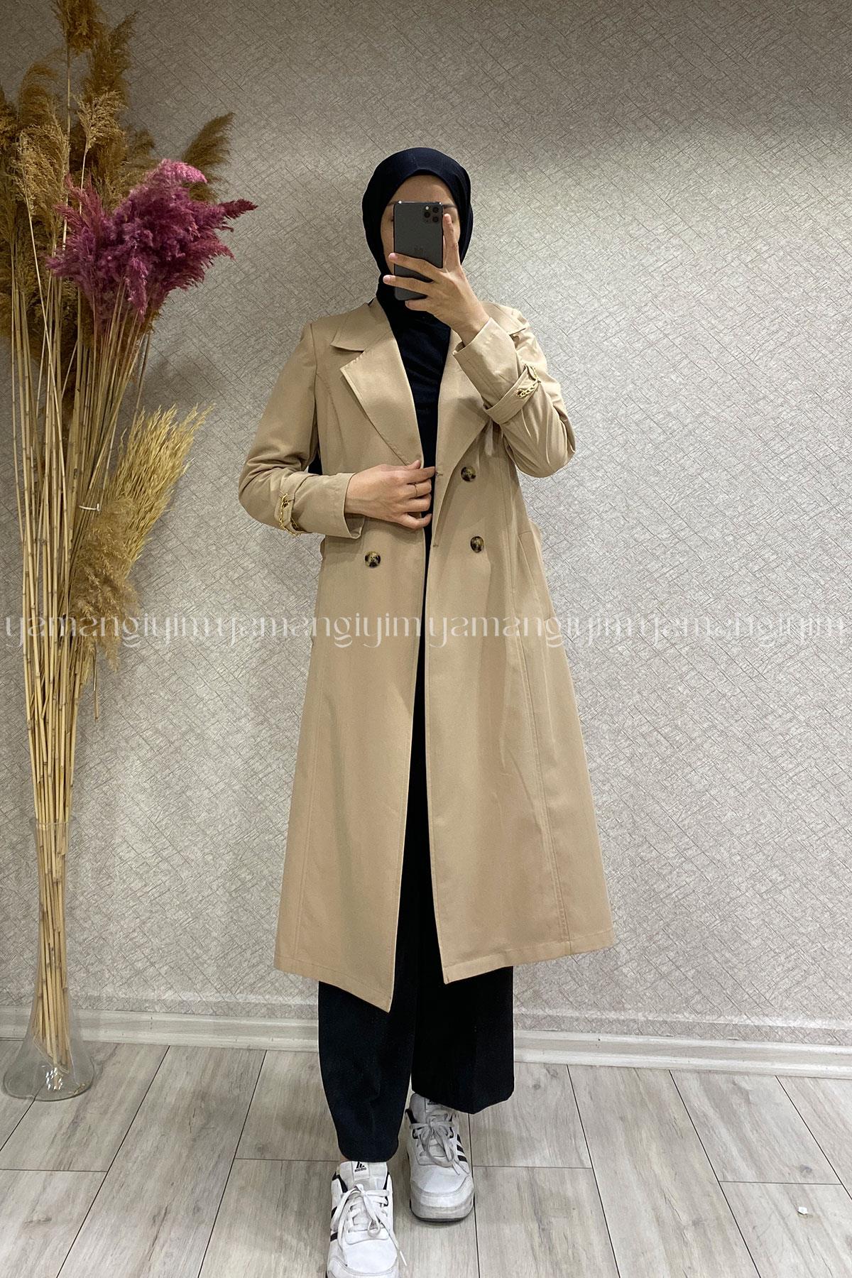 3350 ALYAKA TRENÇ KAP - Camel