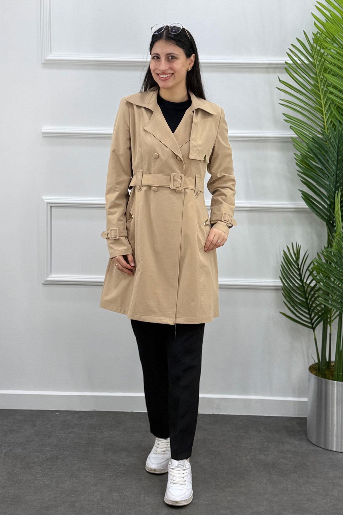 3375 ALYAKA TRENÇ KAP - Camel