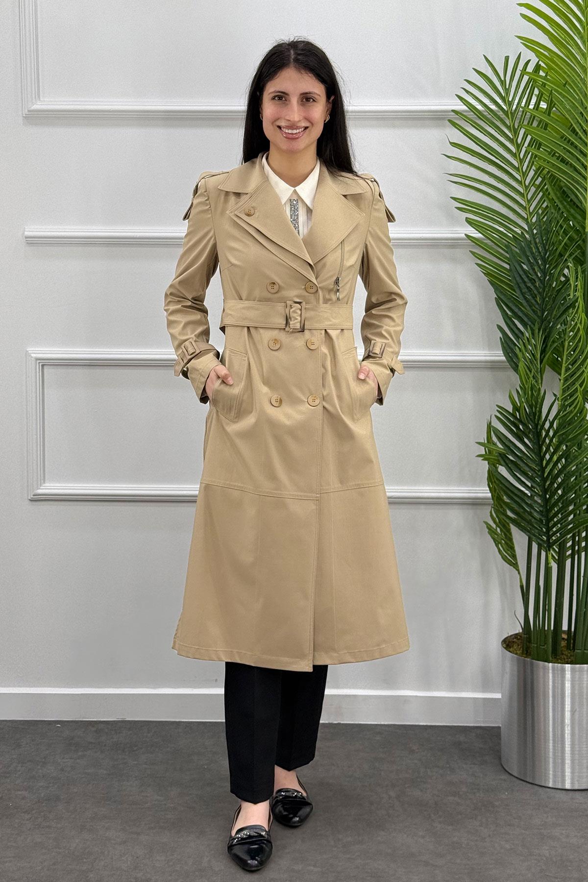 3376 Alyaka Trenç Kap - Camel