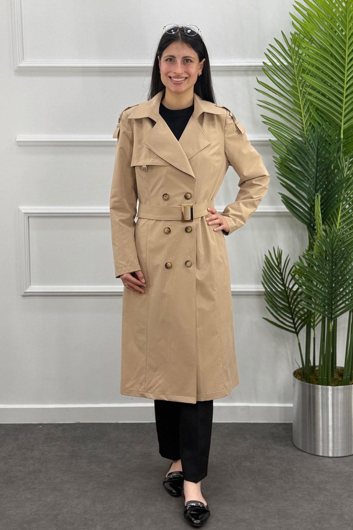 3378 ALYAKA TRENÇ KAP - Camel