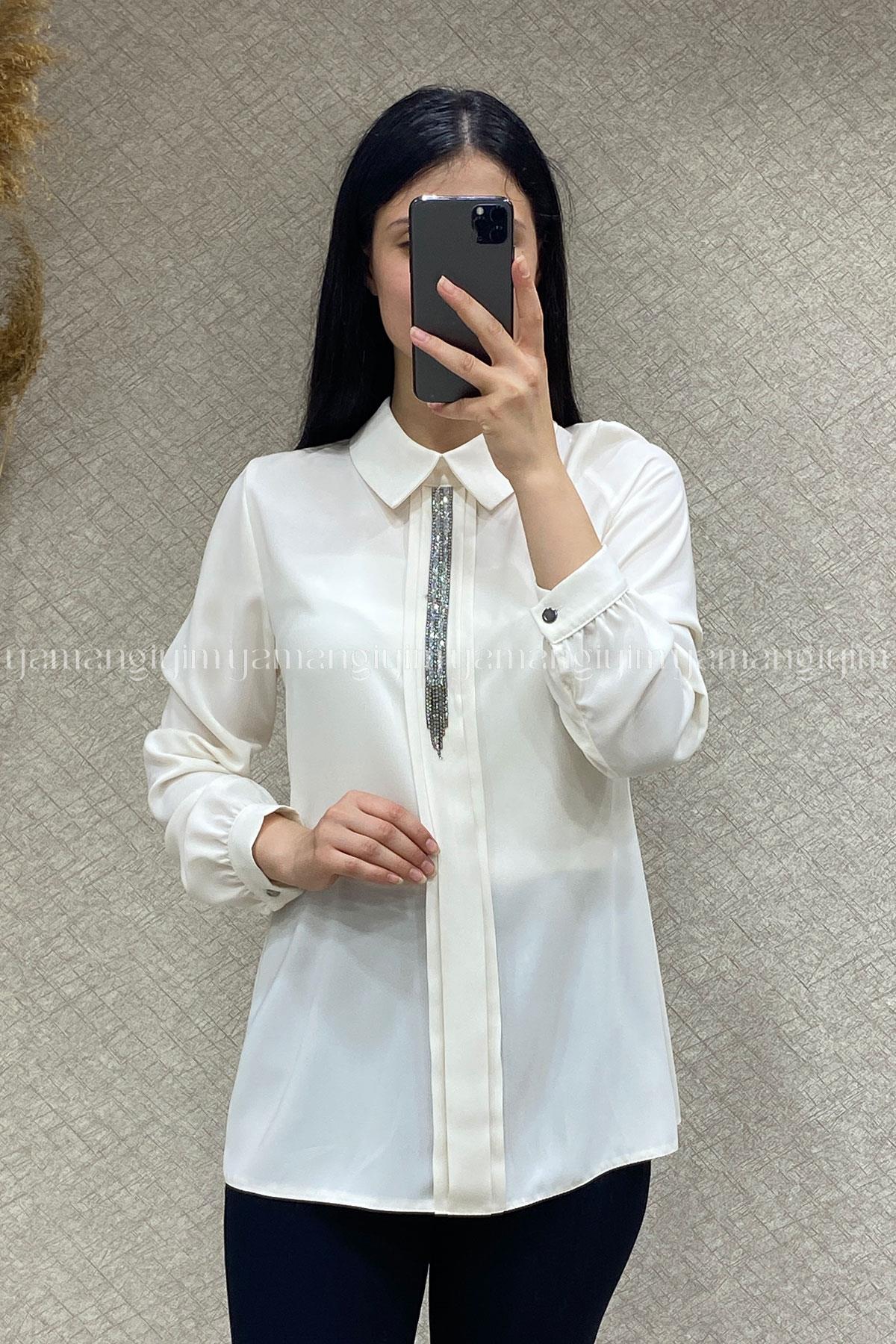 5330 ALYAKA GÖMLEK - Ekru