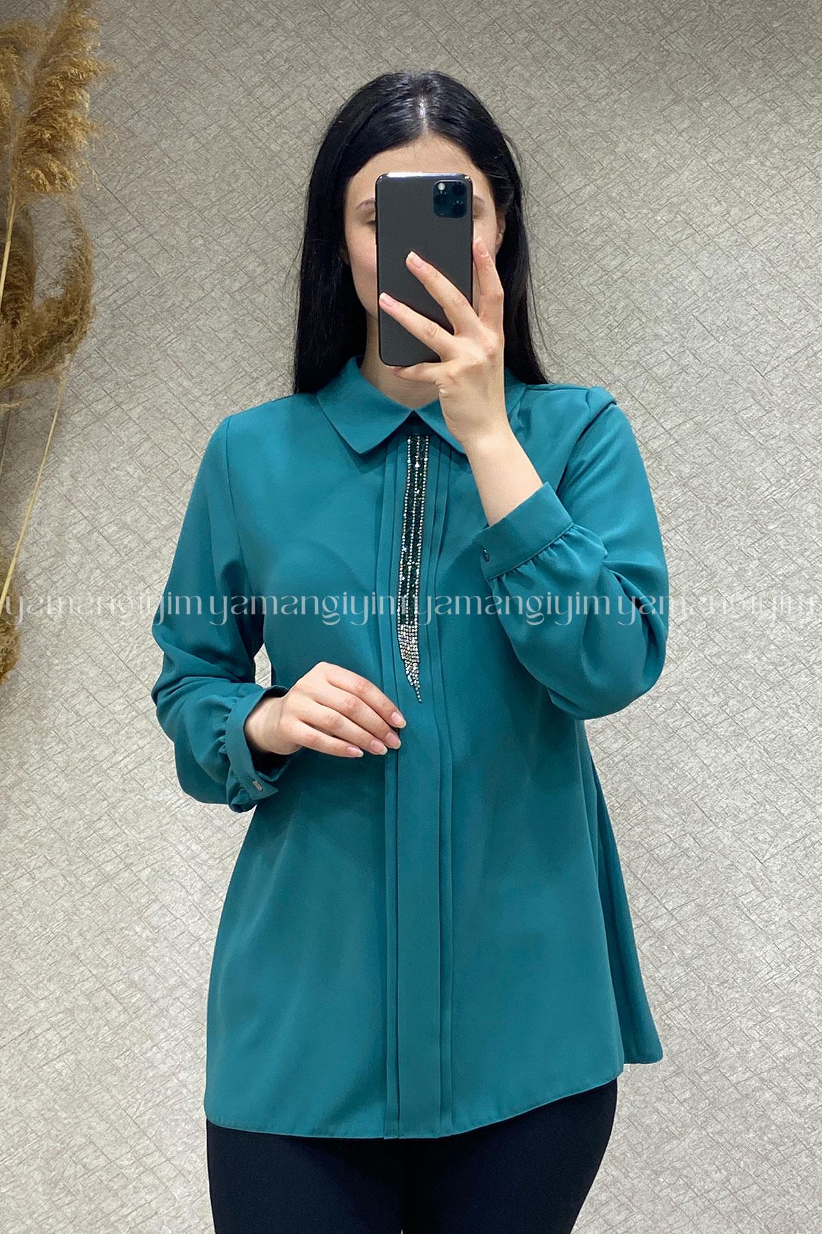 5330 ALYAKA GÖMLEK - Yeşil