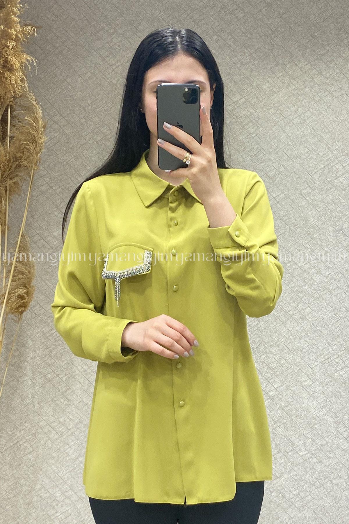 5334 ALYAKA GÖMLEK - Yağ Yeşili