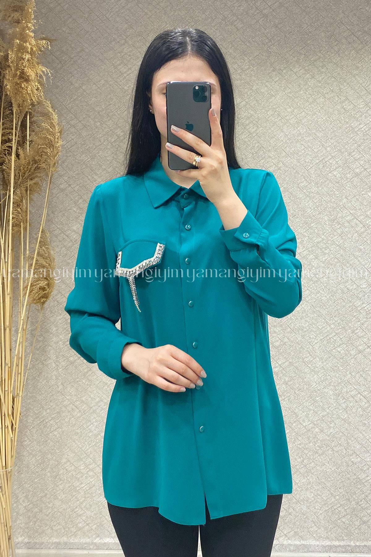 5334 ALYAKA GÖMLEK - Yeşil