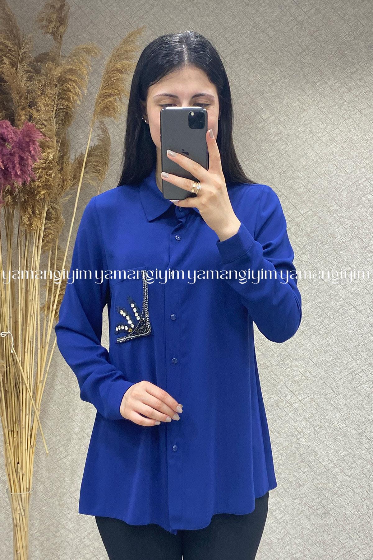5336 ALYAKA GÖMLEK - İndigo