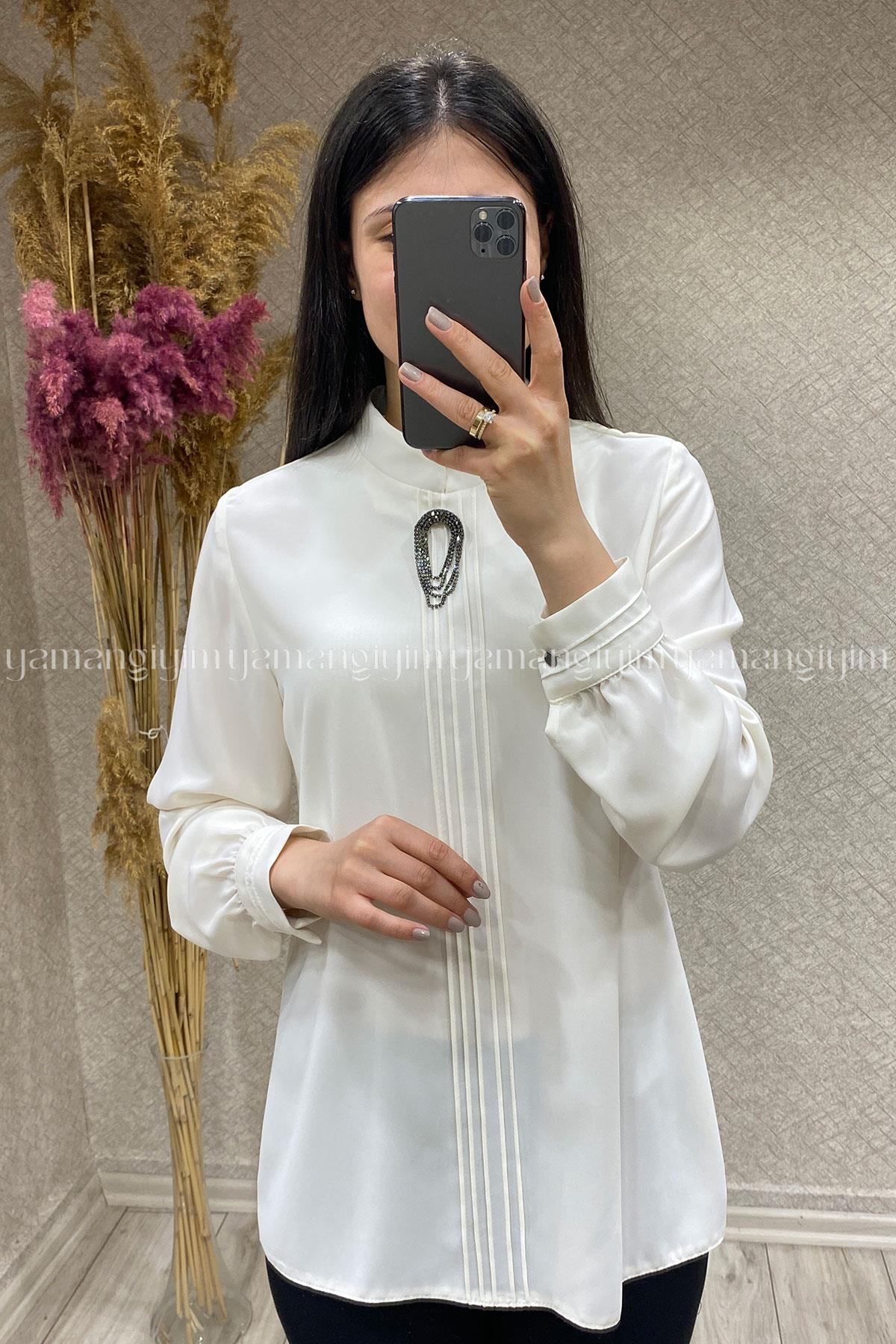 5340 ALYAKA GÖMLEK - Ekru