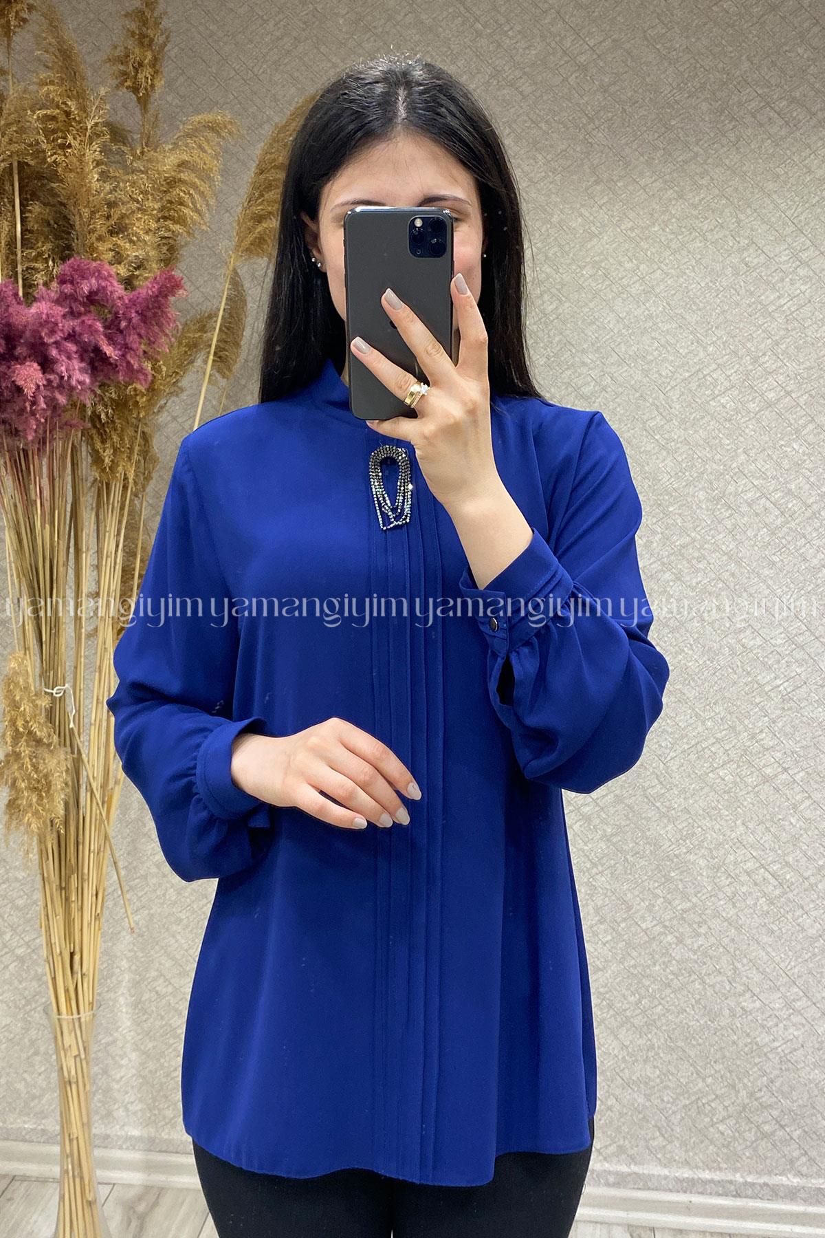 5340 ALYAKA GÖMLEK - İndigo