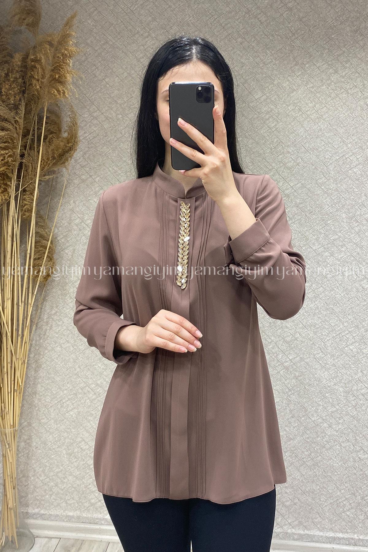 5341 ALYAKA GÖMLEK - Kahve