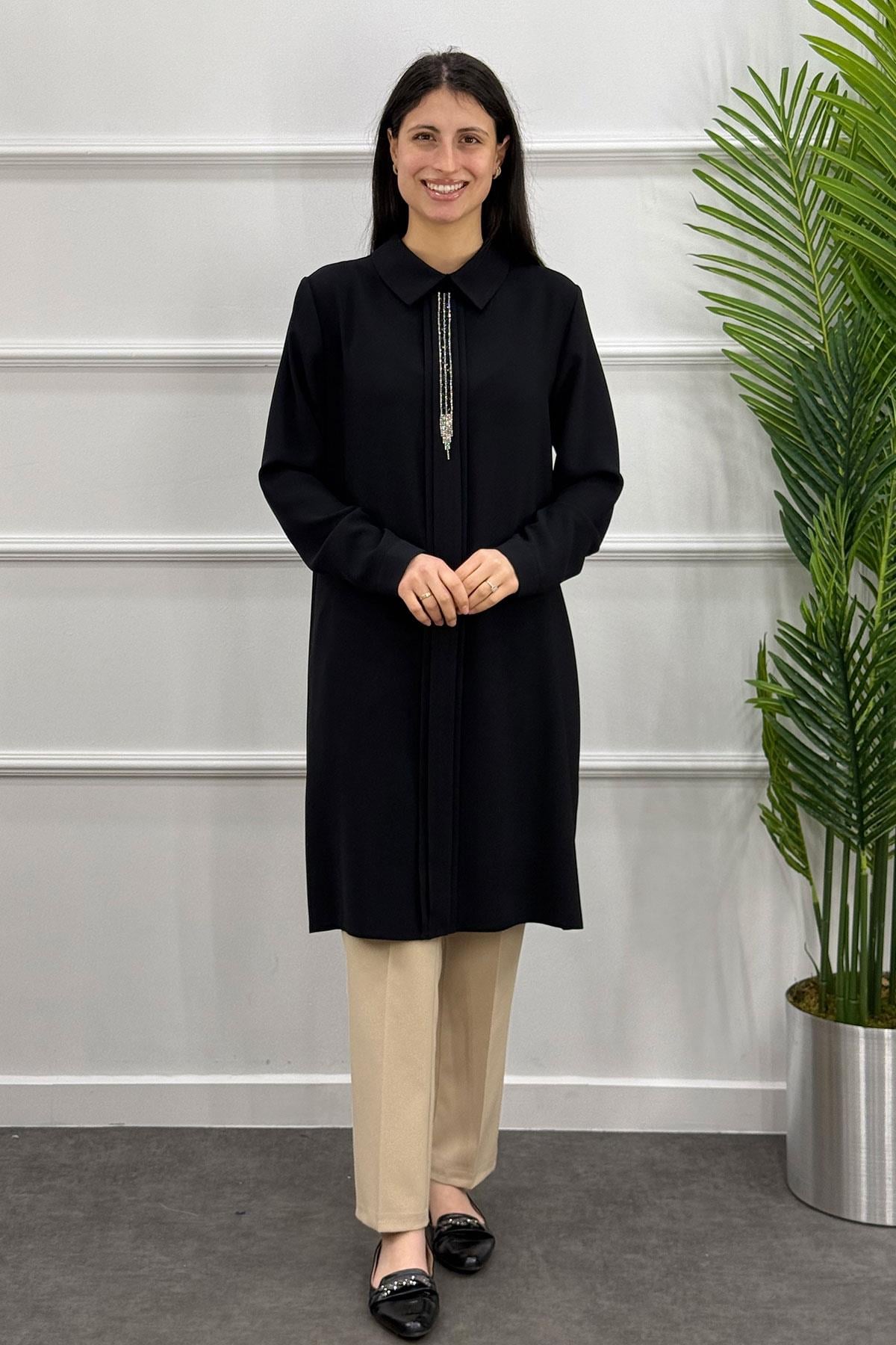 5444 Alyaka Polo Tunik - Siyah