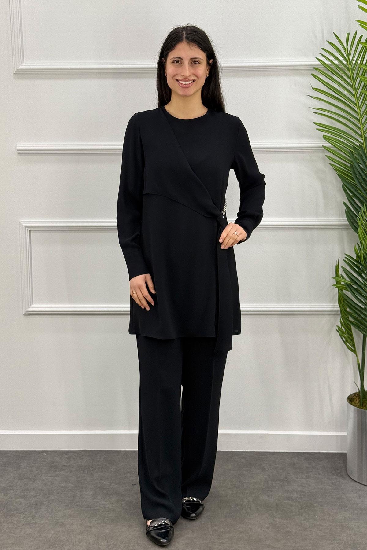 6025 Gaze Sahra Takım - Siyah