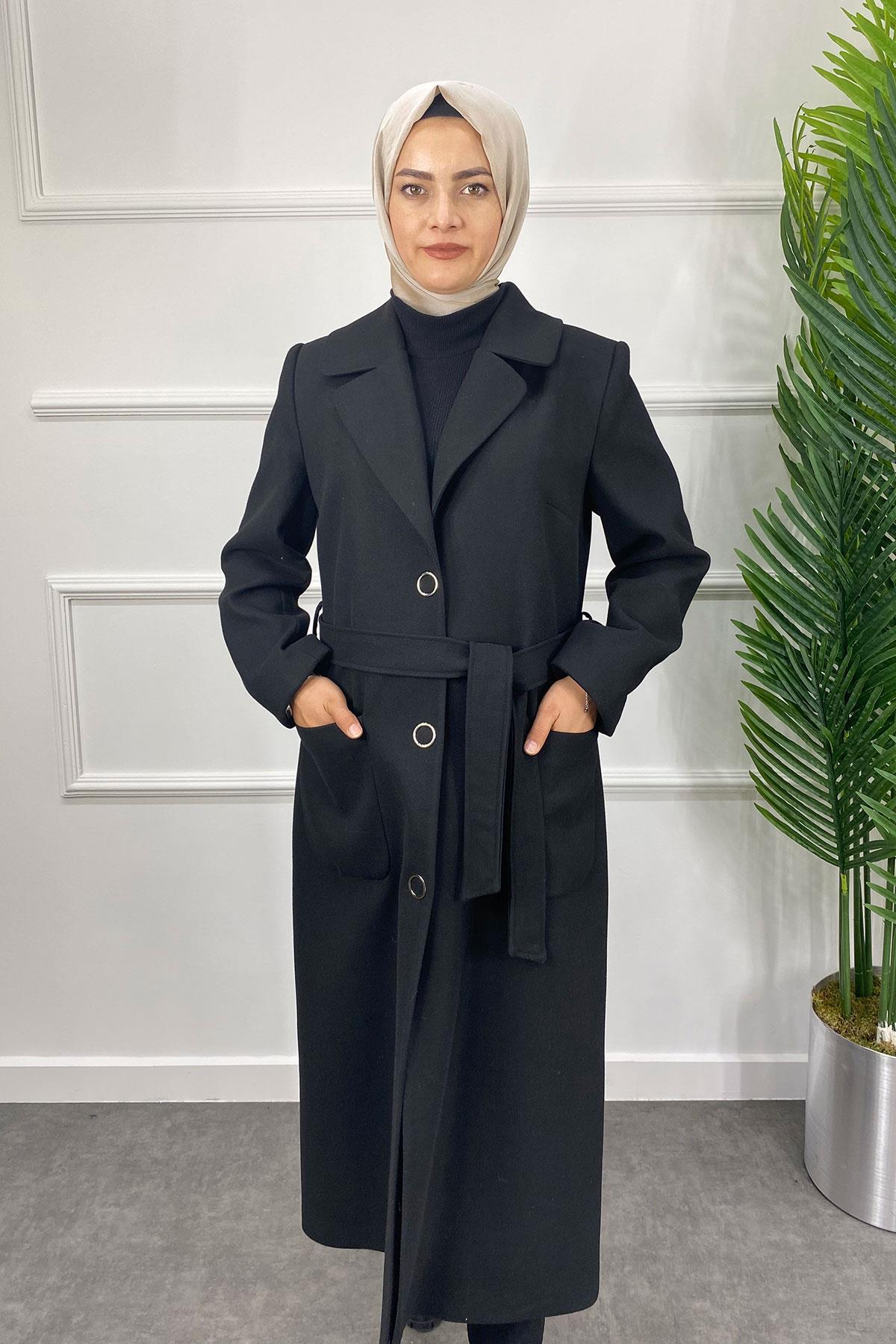 7355 PANOVA KAŞE KABAN - Siyah