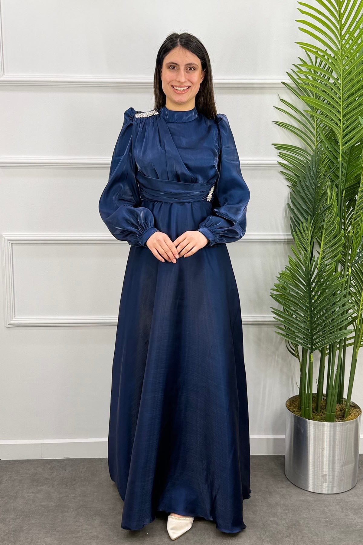 Aysima Tesettür Abiye - LACİVERT