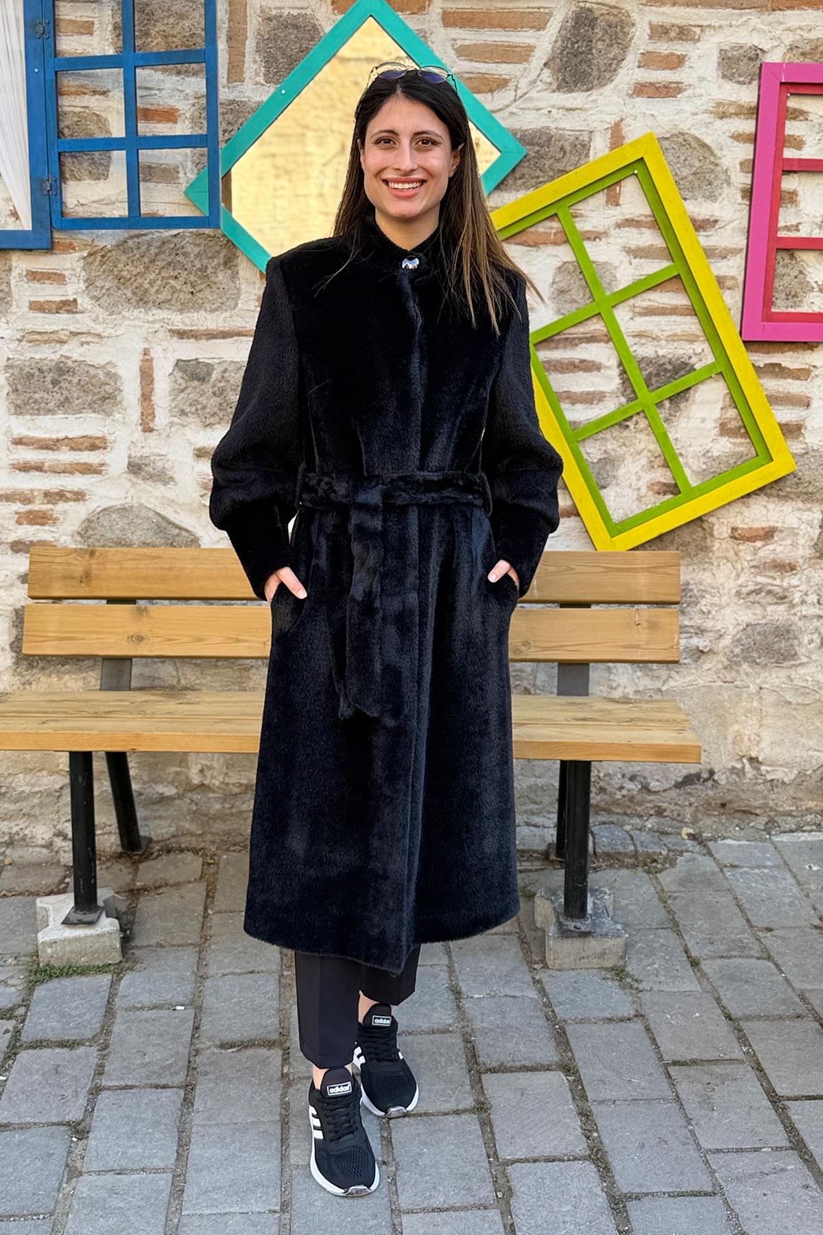 Belden Bağlamalı Angora Kaban - SİYAH