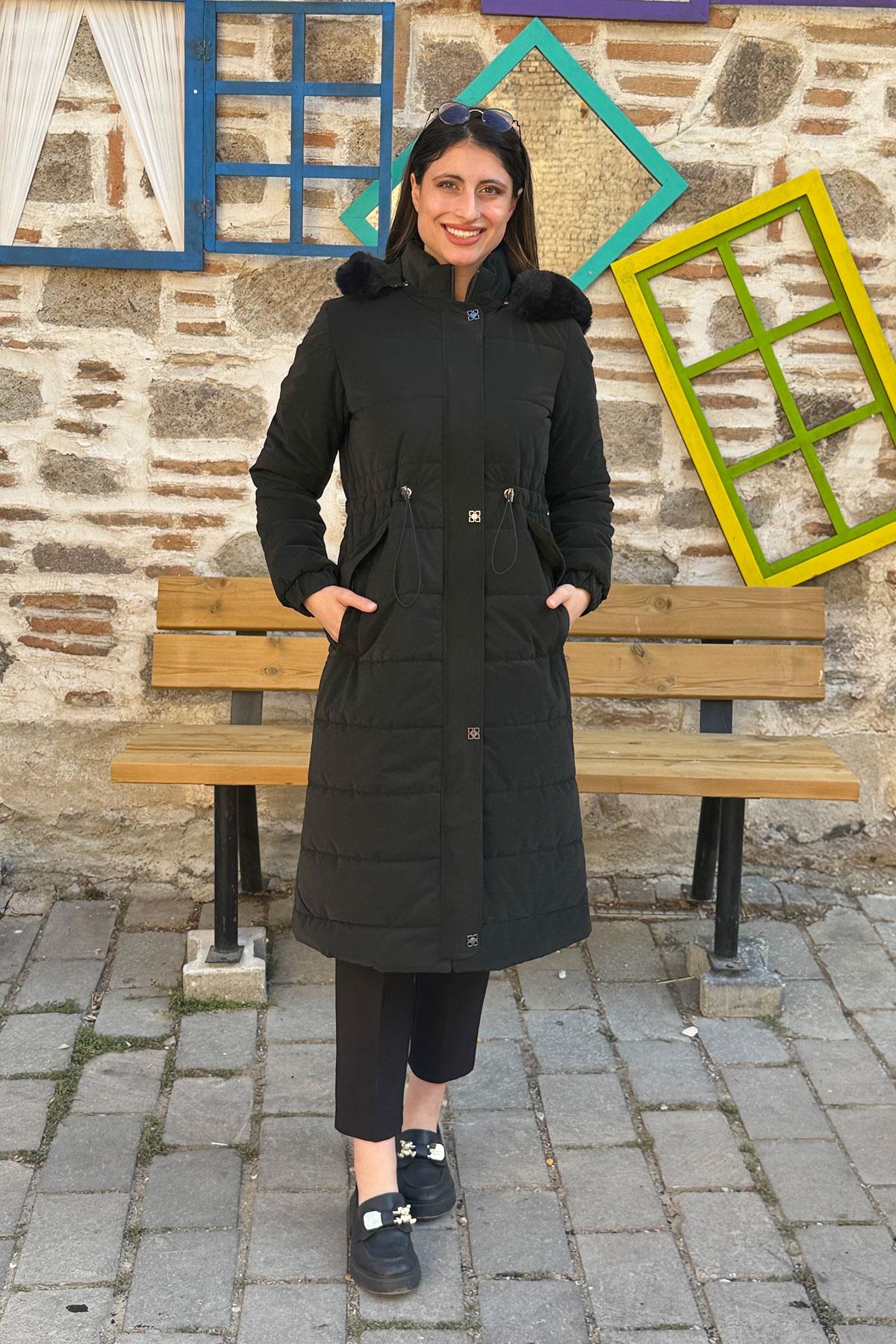 Cosmo Ray Büyük Beden Kaban - SİYAH