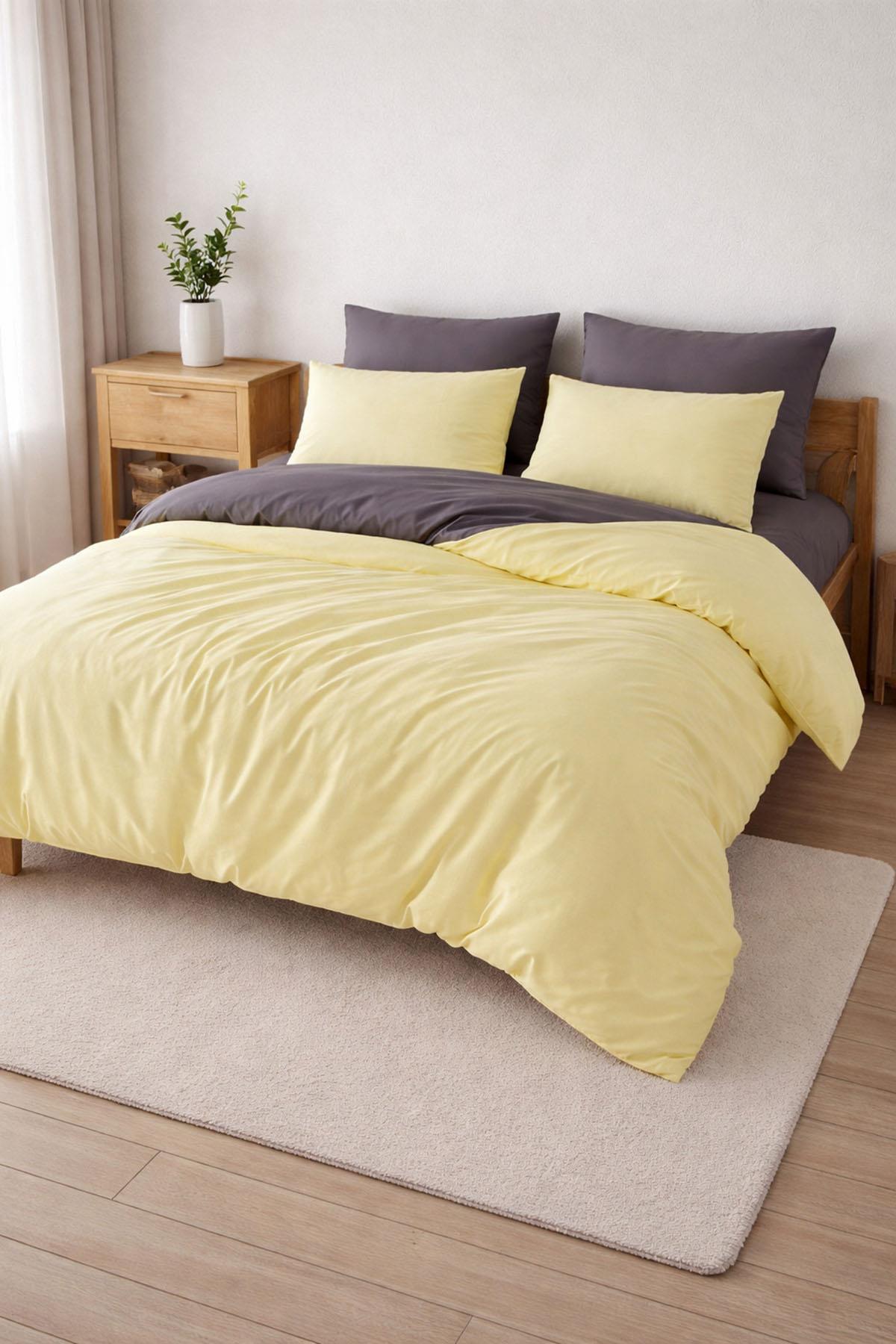 İyi Geceler İstanbul In Line Nevresim Takımı Çift Kişilik - LİMON